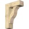 Ekena Millwork Funston Block Rough Sawn Bracket w/ Offset Brace, Douglas Fir, 8"W x 24"D x 32"H BKT0806X24X32FST05RDF - alternate 1